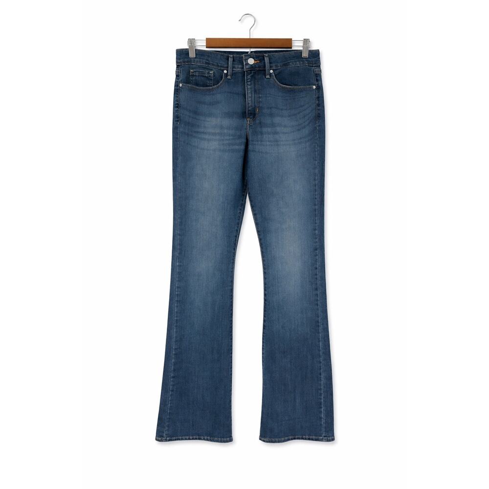 Levi Strauss Signature Womens 6 Mid Rise Bootcut Flare Jeans 31x32 Stretch Y2K